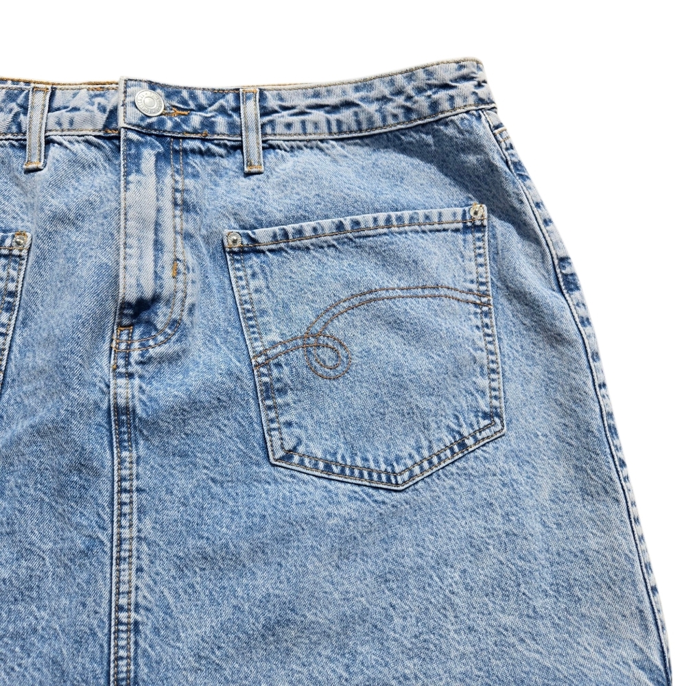 Forever 21 Blue Jean Shorts Women’s Size 2X | 100% Cotton | Pockets Front/Back - Picture 4 of 6